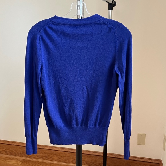 Banana Republic Royal Blue Silk Blend Button-Up Cardigan - Picture 4 of 6